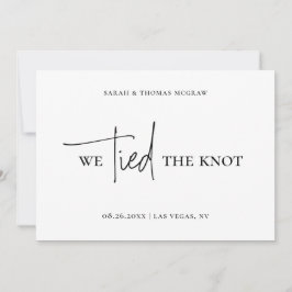 ARIA Hochzeitsankündigung Elopement-Karte mit Foto Einladung