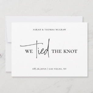 ARIA Hochzeitsankündigung Elopement-Karte mit Foto Einladung