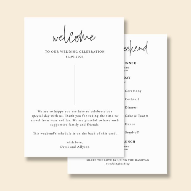 ARIA | Hochzeitsprogramm Willkommenskarte Einladung (Von Creator hochgeladen)