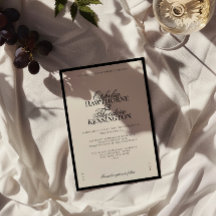 Aria | Schwarze und beige elegante Minimal-Hochzei