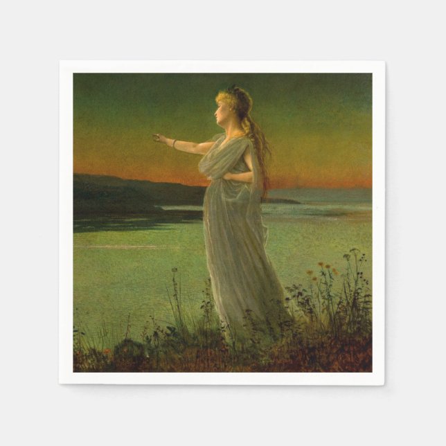 Ariadne bei Naxos John Atkinson Grimshaw Serviette (Vorderseite)