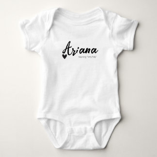 Ariana Name Reveal Bedeutung Minimal moderne Schwa Baby Strampler