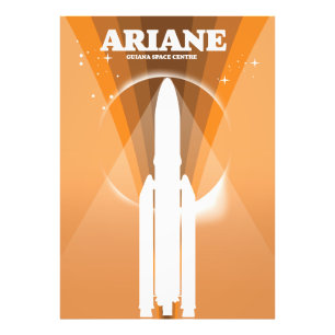 Ariane Weltraumzentrum Guiana Weltraumkunst Fotodruck