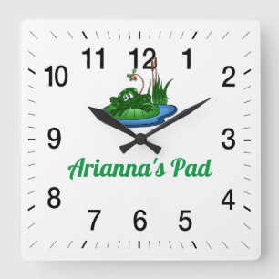 Ariannas Pad Square Wall Clock Quadratische Wanduhr