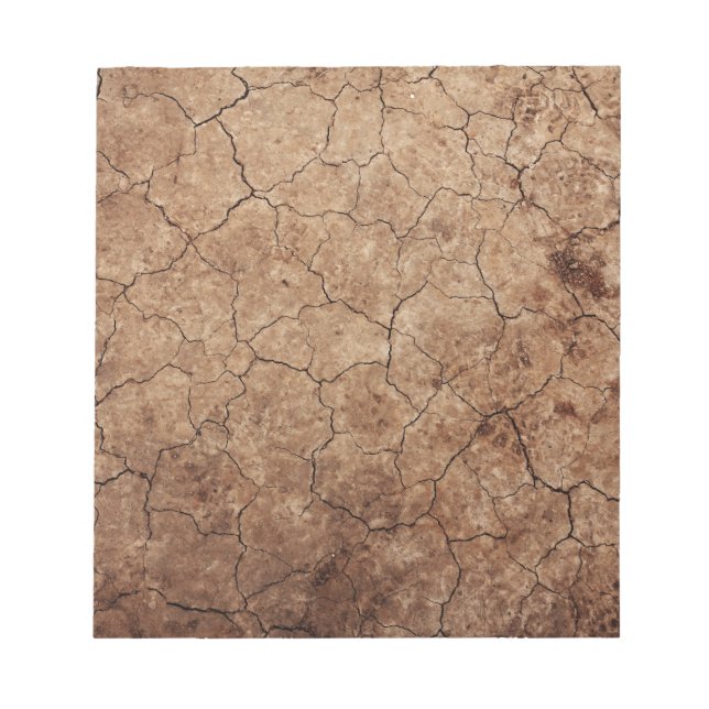 Arid Dry Cracked Earth Notizblock (Vorderseite)