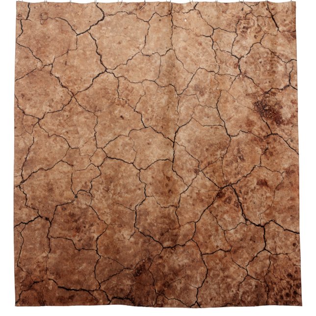 Arid Risse Erosion Risse Wüste Duschvorhang (Vorderseite)