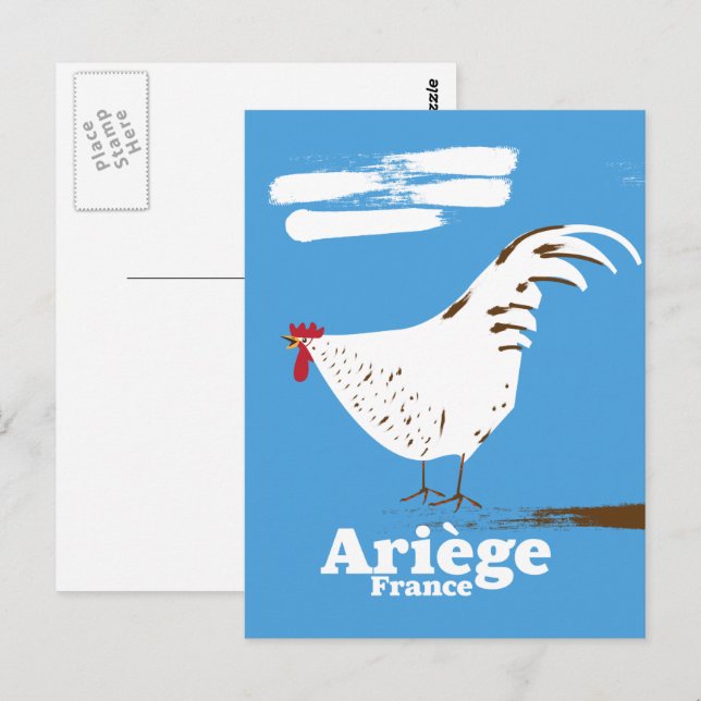 Ariège France Reiseplakat. Postkarte (Vorne/Hinten)