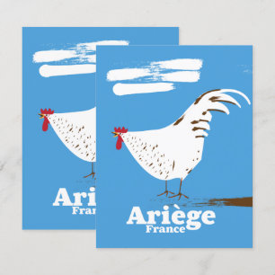 Ariège Frankreich Reiseplakat.