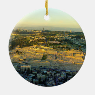 Ariel-Ansicht des Ölbergs Jersalem Israel Keramikornament