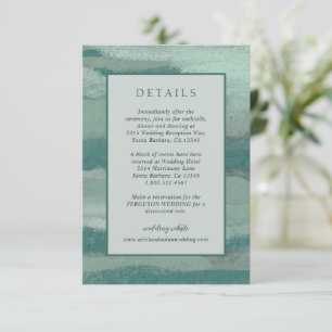 Ariel Aquamarin Green Abstrakt Coastal Moderne Hoc Begleitkarte
