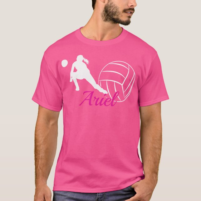 Ariel Name Gift Personalisiert Volleyball T-Shirt (Vorderseite)