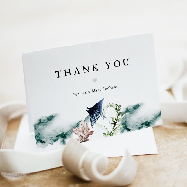 ARIEL Tropical Beach Corean Manta Ray Dankeskarte (Von Creator hochgeladen)