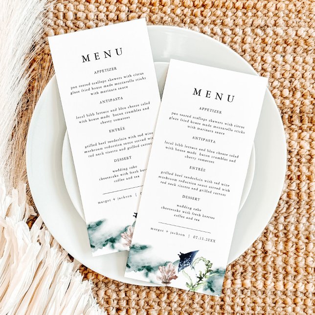 ARIEL Tropical Ocean Corean Manta Ray Beach Menü Menükarte (Von Creator hochgeladen)