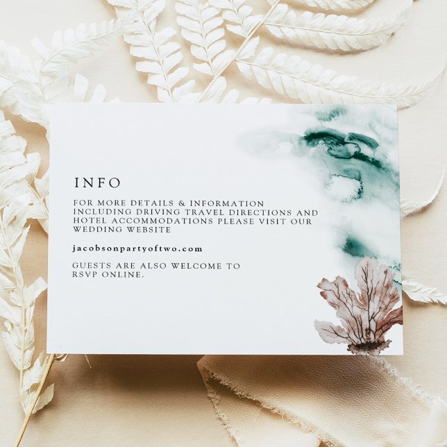 ARIEL Tropical Ocean Marine Beach Details Card Einladung (Von Creator hochgeladen)