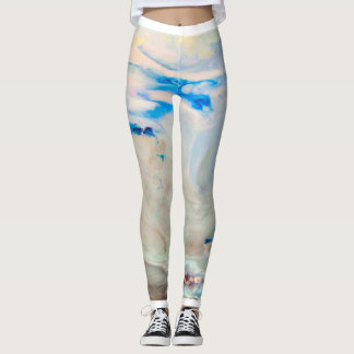 Ariel Winter Blue Marble Leggings