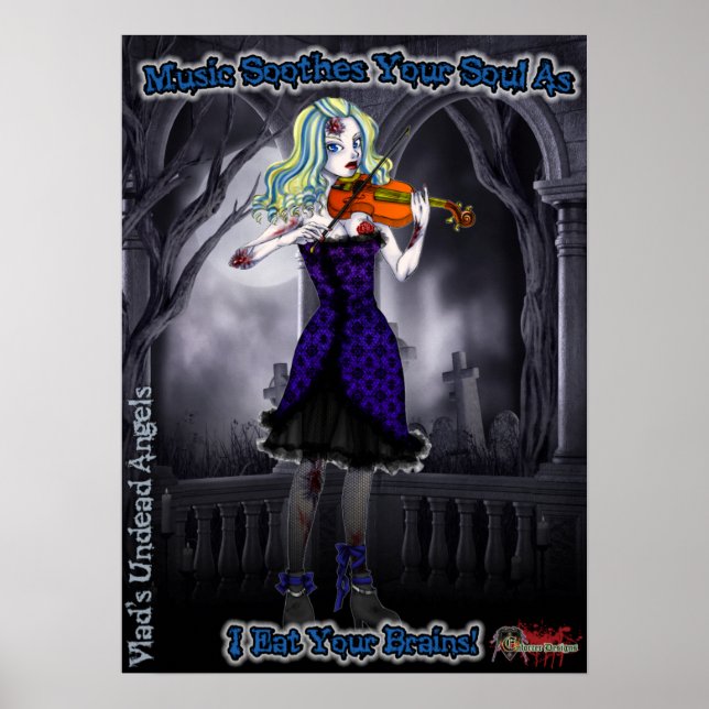 Ariel Zombie Violinist Poster (Vorne)
