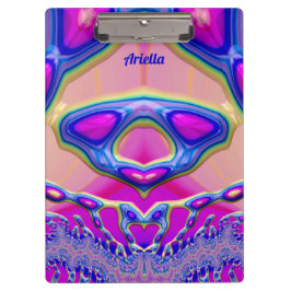 ARIELLA ~ BIZARRE 3D! ~ Pink Blue Green Original Klemmbrett