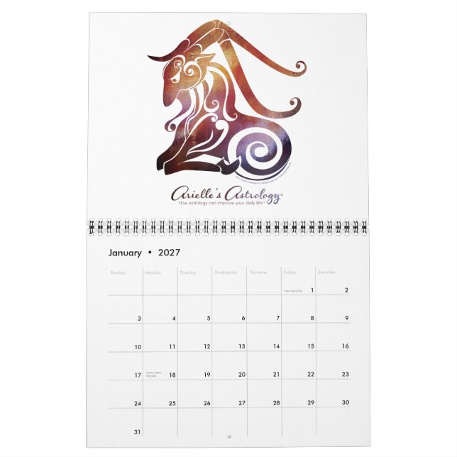 Arielle's Astrologie Custom Printed Calendar Kalender (Jan 2027)