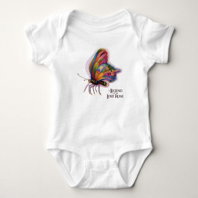 Ariel's Rainbow Butterfly Baby Bodysuit Baby Strampler (Vorderseite)