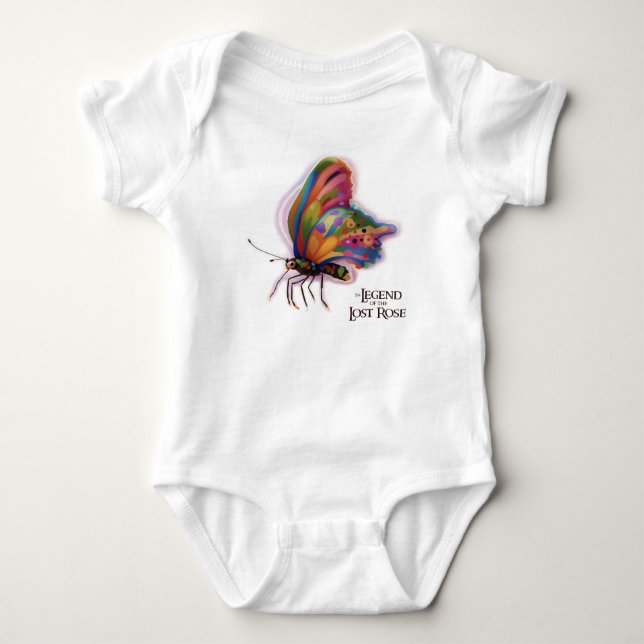Ariel's Rainbow Butterfly Baby Bodysuit Strampler (Vorderseite)