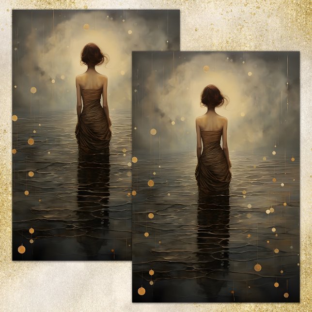 ARIELS RÜCKKEHR ZUM MEERESTIEGEPAPIER SEIDENPAPIER (ARIEL'S RETURN TO THE SEA DECOUPAGE TISSUE PAPER)