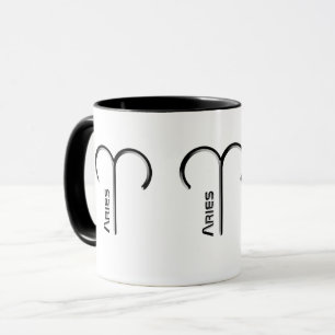 ARIES, abstrakte Gestaltung des Zodiakzeichens, Tasse