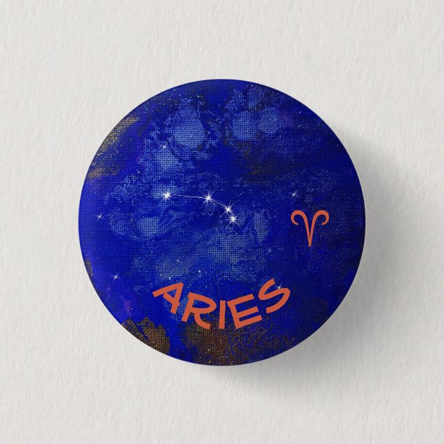 Aries Abzeichen, Zodiac Horoskop-Abzeichen Button (Vorderseite)