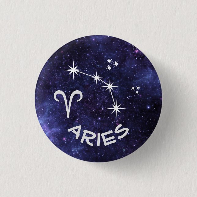 Aries Abzeichen, Zodiac Horoskop-Abzeichen Button (Vorderseite)