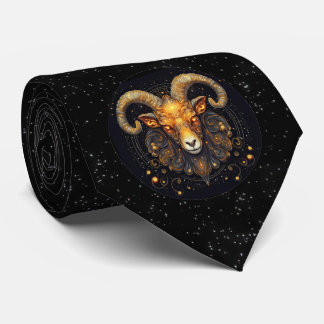 Aries Astrology Zodiac Neck Tie Krawatte