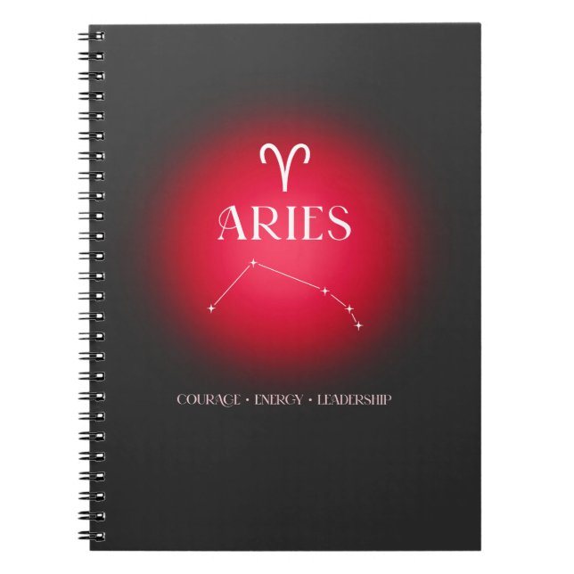 Aries aura  dark version notizblock (Vorderseite)