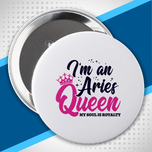 Aries Birthday Queen Astrologie Zodiac Sign Soul Button