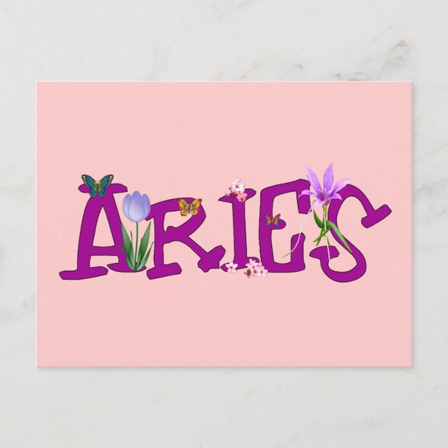Aries-Blume Postkarte (Vorderseite)