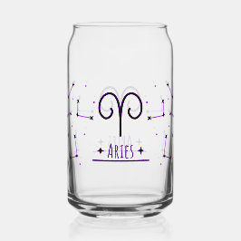 Aries Can Glass Gift for Aries Zodiac Sign Dosenglas