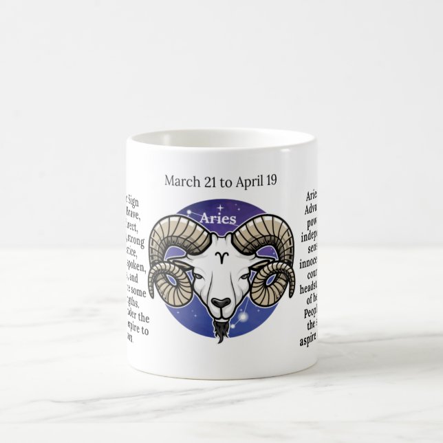 Aries Coffee Tasse für Zodiac Liebhaber (Mittel)