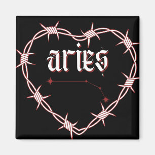Aries Constellation Gothic Ästhetik Barbed Wire Magnet