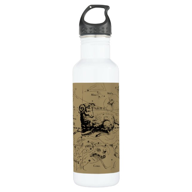 Aries Constellation Hevelius 1690 März 21 - Apr19 Trinkflasche (Vorderseite)