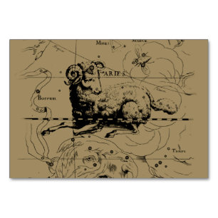 Aries Constellation Map Hevelius circa 1690 Tischnummer