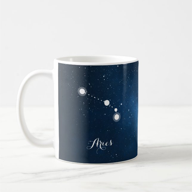 Aries Constellation Zodiac Star Sign Kaffeetasse (Links)