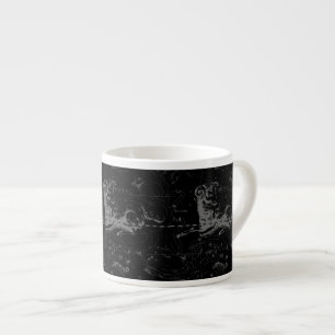 Aries Constellus Hevelius Vintag auf Black Espressotasse