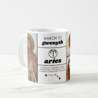Aries Custom Birthday Zodiac - 5 FotoCollage
