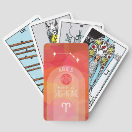 Aries Custom Birthday Zodiac - Foto Modernes Desig Spielkarten