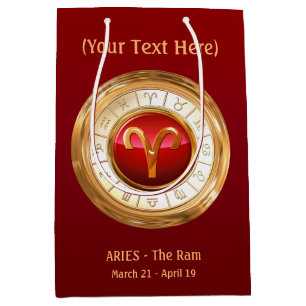 Aries - das Zeichen des Ram Zodiac Mittlere Geschenktüte