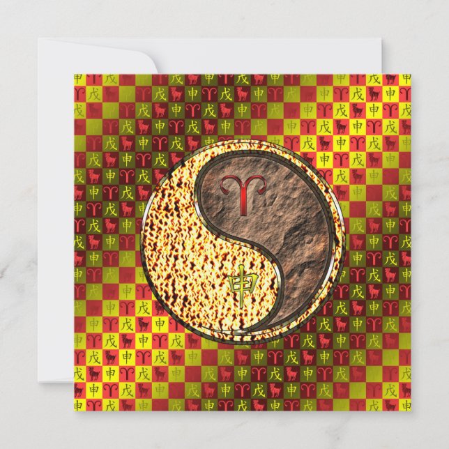 Aries & Earth Monkey Karte (Vorderseite)