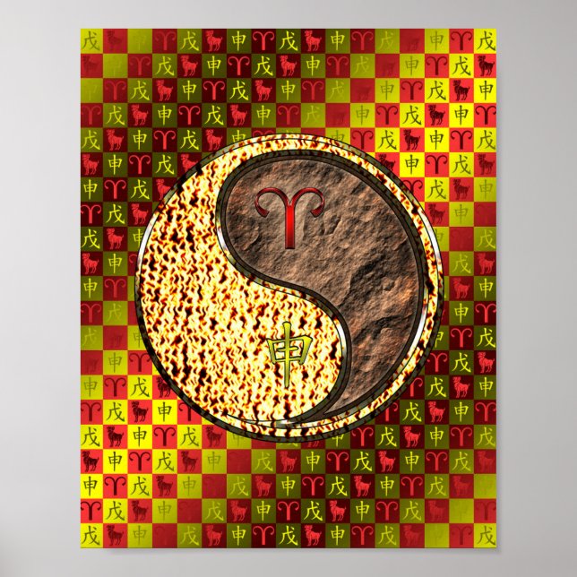 Aries & Earth Monkey Poster (Vorne)