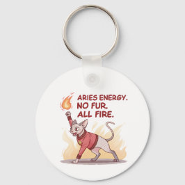 Aries Energy Sphynx Cat No Fur All Fire Art Schlüsselanhänger