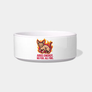 Aries Energy Sphynx-Katze Feuer Illustration Napf