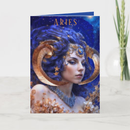Aries Female Birthday Card Feiertagskarte