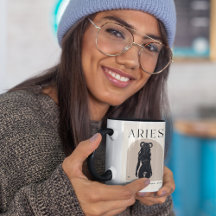 Aries Feminine Brown Black Zodiac 15 0z