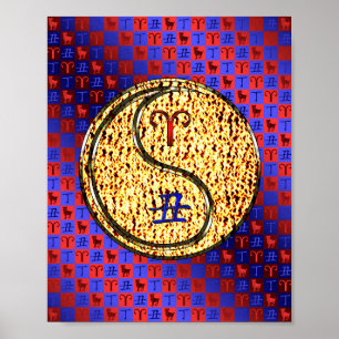 Aries & Fire Ox Poster