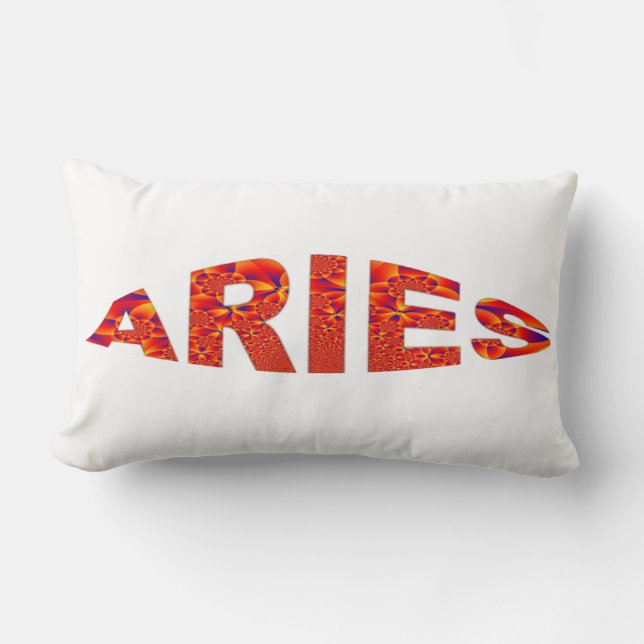 Aries - Firey Orange Yellow Blue Lendenkissen (Vorderseite)